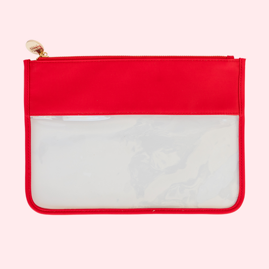 Scarlet Red Clear Pouch