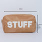 Large Caramel Stuff Makeup Bag, Cosmetics Bag and Travel Bag