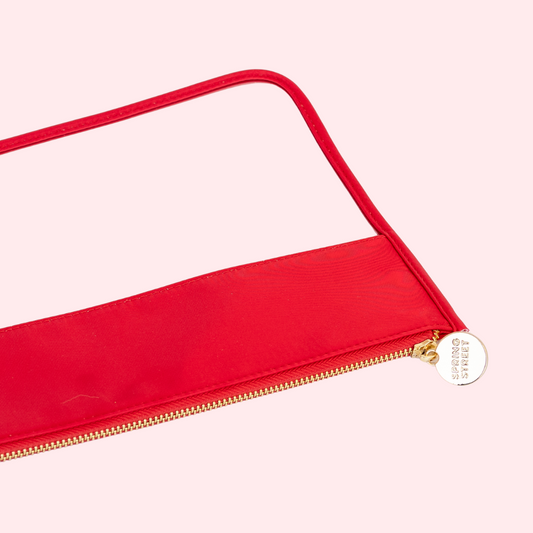 Scarlet Red Clear Pouch