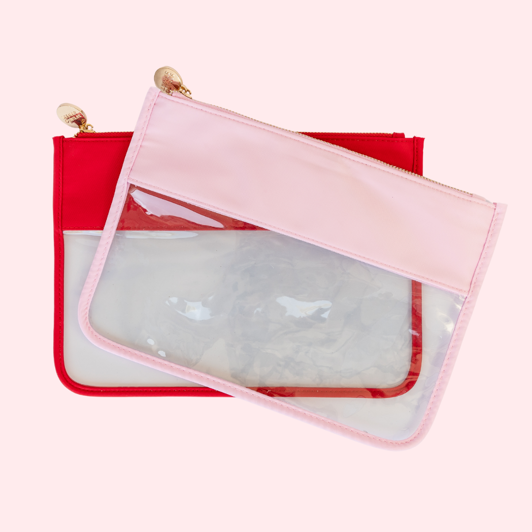 Scarlet Red Clear Pouch