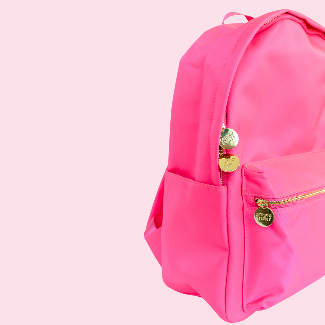 Classic Initial Backpack - Barbie Pink