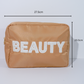 X-Large Caramel Beauty Makeup Bag, Cosmetics Bag and Travel Bag